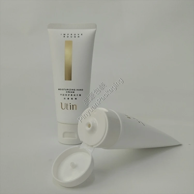 D35 60g Moisturizing Hand Cream PE (Soft Touch Effect) Cosmetic Tube with White Flip-top Cap