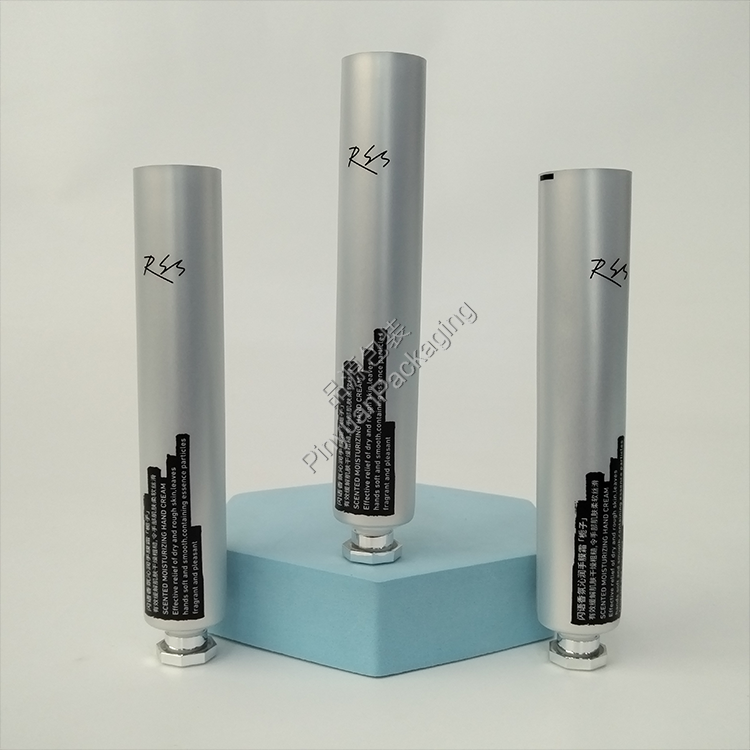 D25 35g Hand Cream ABL Silver Cosmetic Tube with Silver-plated Octagonal Screw Cap D25 35g Hand Cream ABL Silver Cosmetic Tube with Silver-plated Octagonal Screw Cap