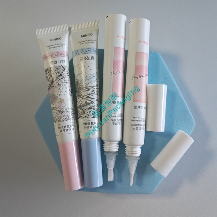 D16 10ml Hand Essence Oil PBL Cosmetic Tube with Long Thin Brush Applicator D16 10ml Hand Essence Oil PBL Cosmetic Tube with Long Thin Brush Applicator