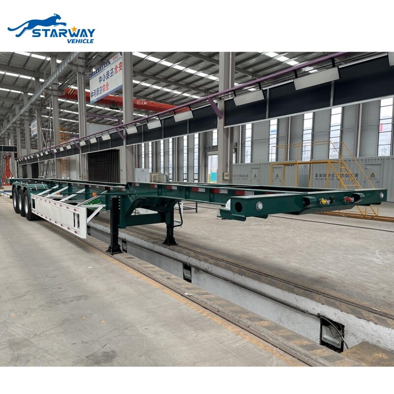 40ft Gooseneck контейнерный скелетный полуприцеп для продажи