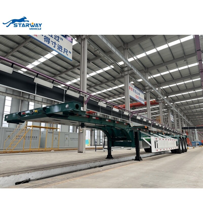 40ft Gooseneck контейнерный скелетный полуприцеп для продажи