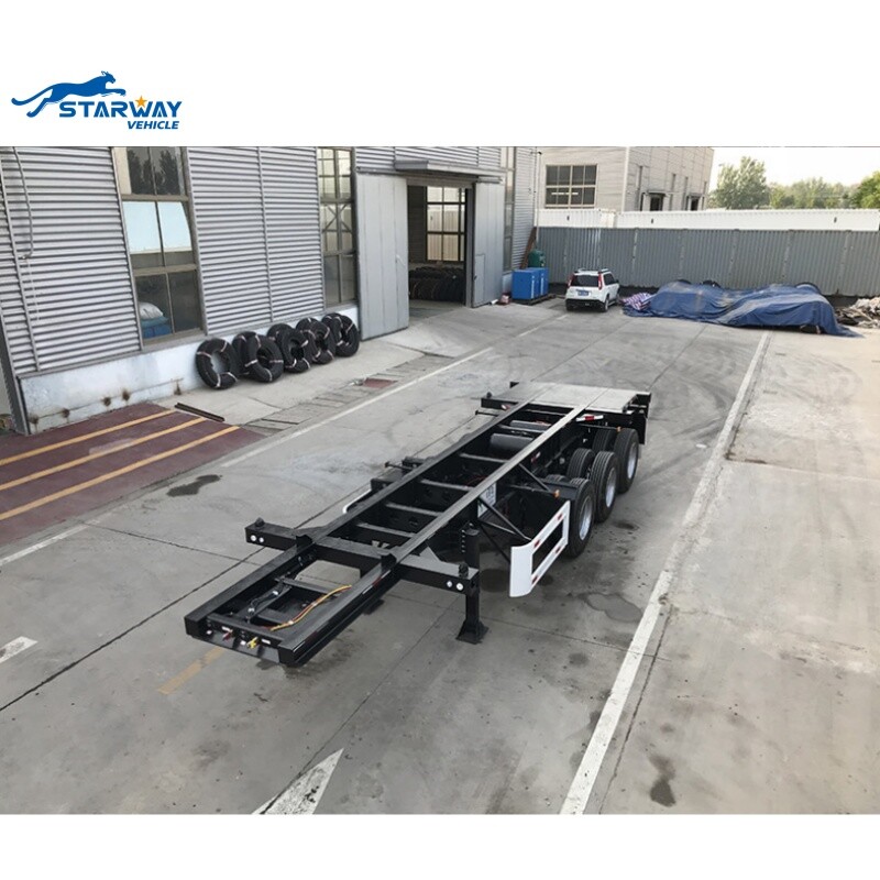 40ft Gooseneck контейнерный скелетный полуприцеп для продажи