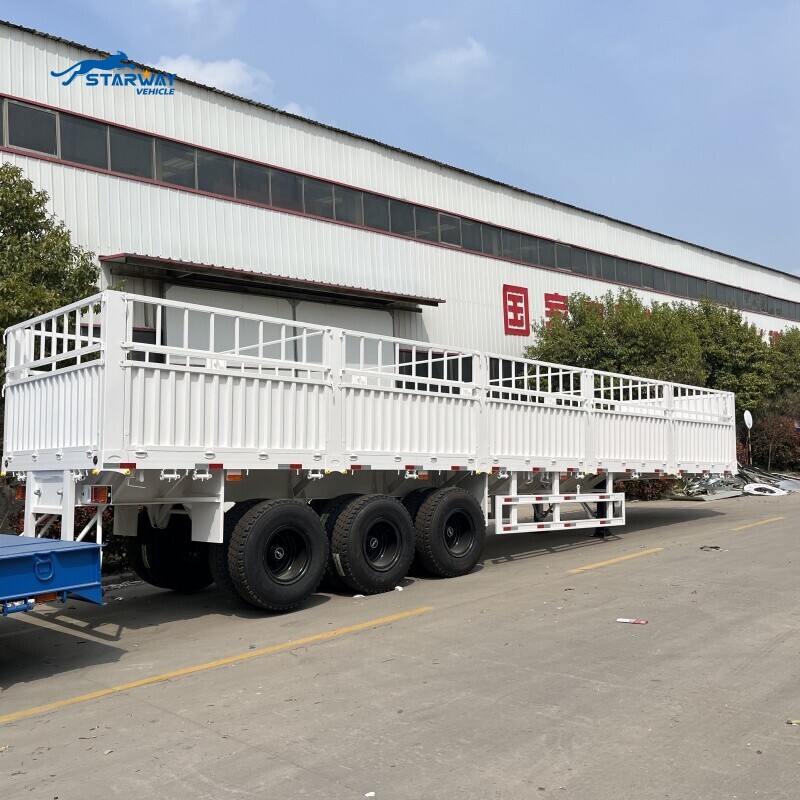 Трехосный 60-тонный прицеп для перевозки ограждений