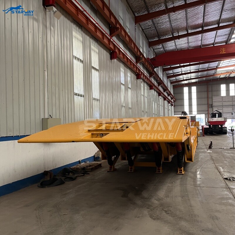 100-тонный низкорамный прицеп со складной горловиной на продажу