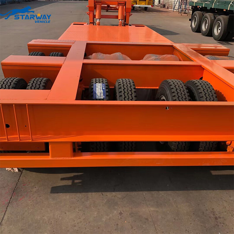 Съемный гусеничный 2 линии 4 оси низкорамный прицеп