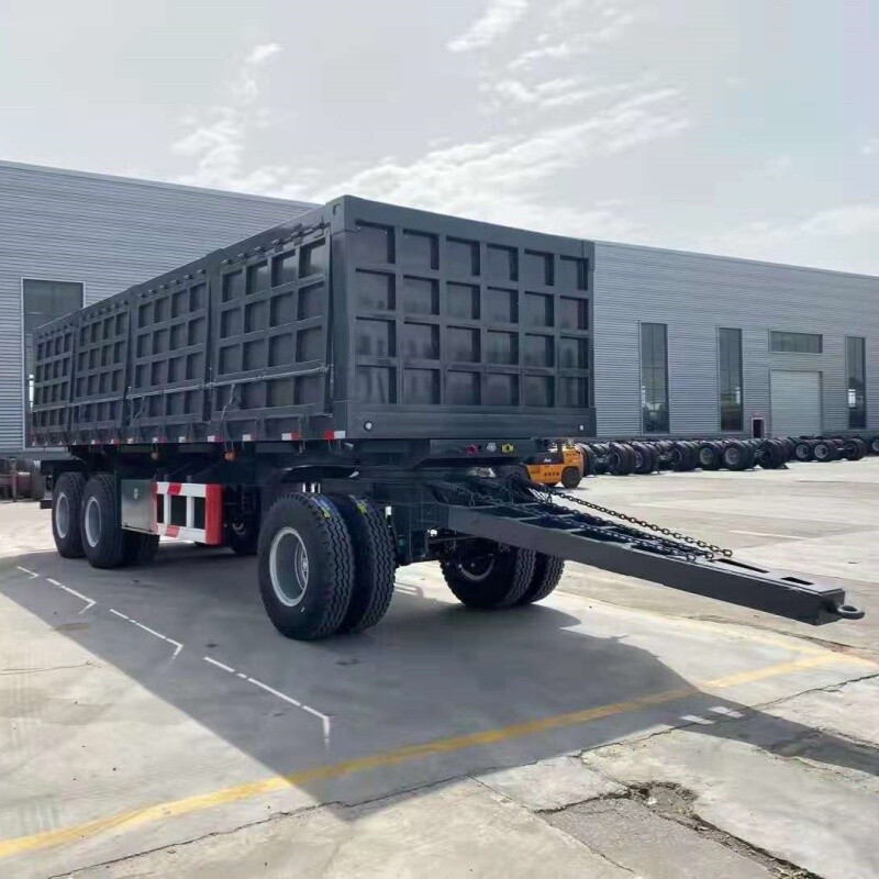 Трехосный самосвальный прицеп с дышлом