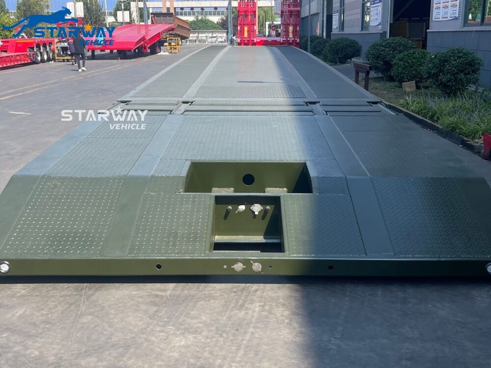 6 Оси складной гидравлический гусеничный низкорамный полуприцеп в Саудовская Аравия