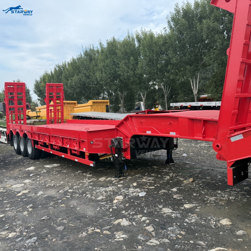 Трехосный низкорамный полуприцеп 40 тонн