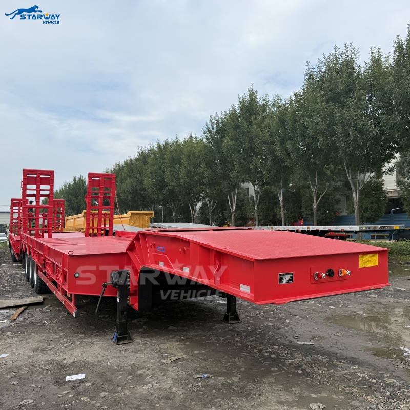 Трехосный низкорамный полуприцеп 40 тонн