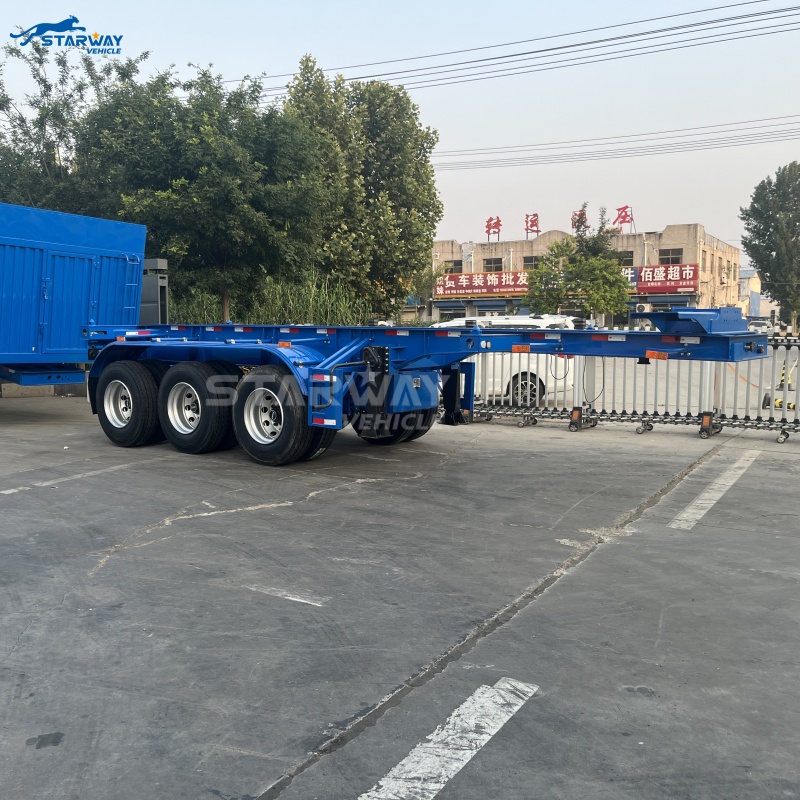 Двухосный 20-футовый скелетный прицеп в продаже