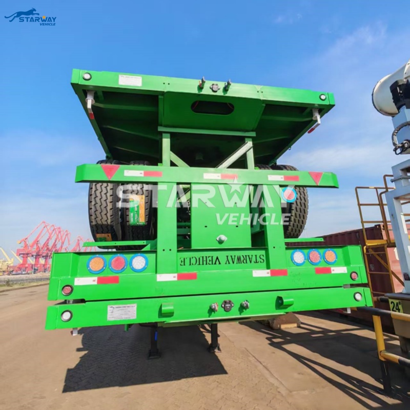 4-осевой 12,5-метровый полуприцеп с плоской платформой