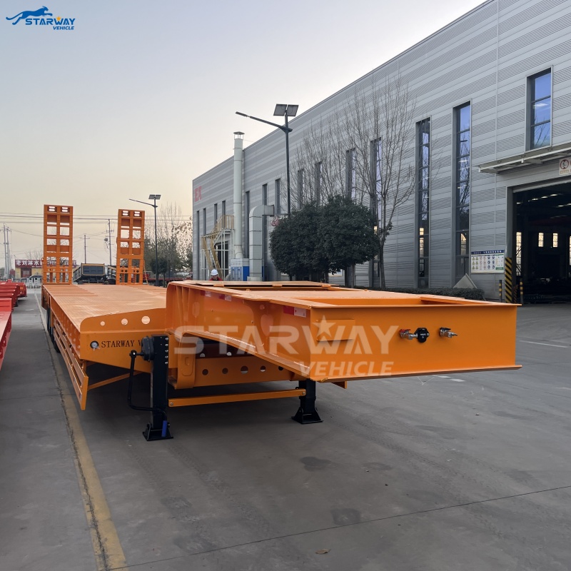 3-осный 60-тонный низкорамный полуприцеп на Саале