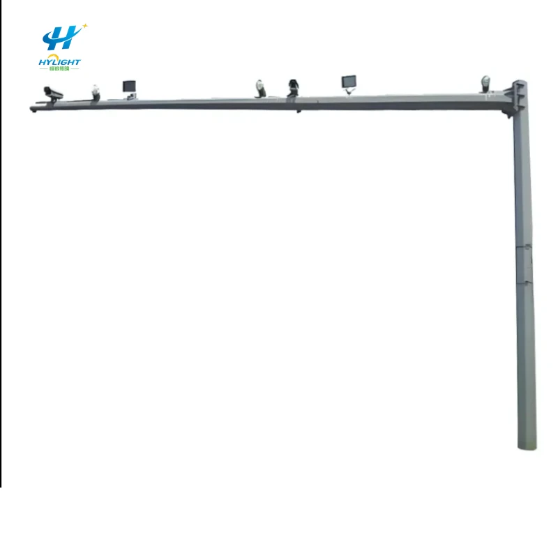 Traffic signal pole 7-7.5m octagonal road hot dip galvanizing spray