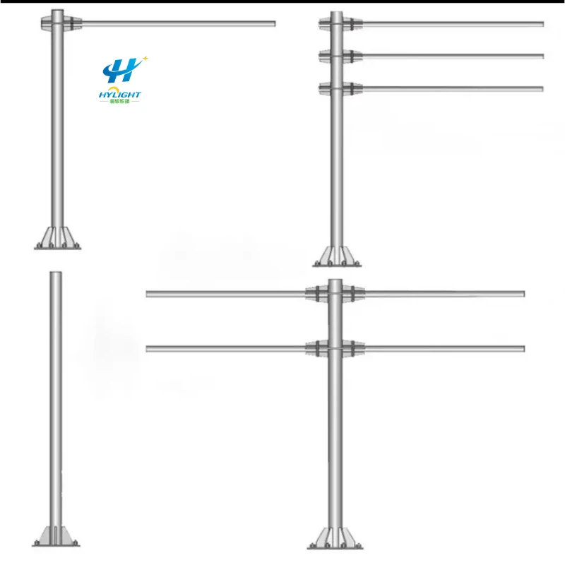 Monitoring pole intersection 5m-8m traffic signal light pole