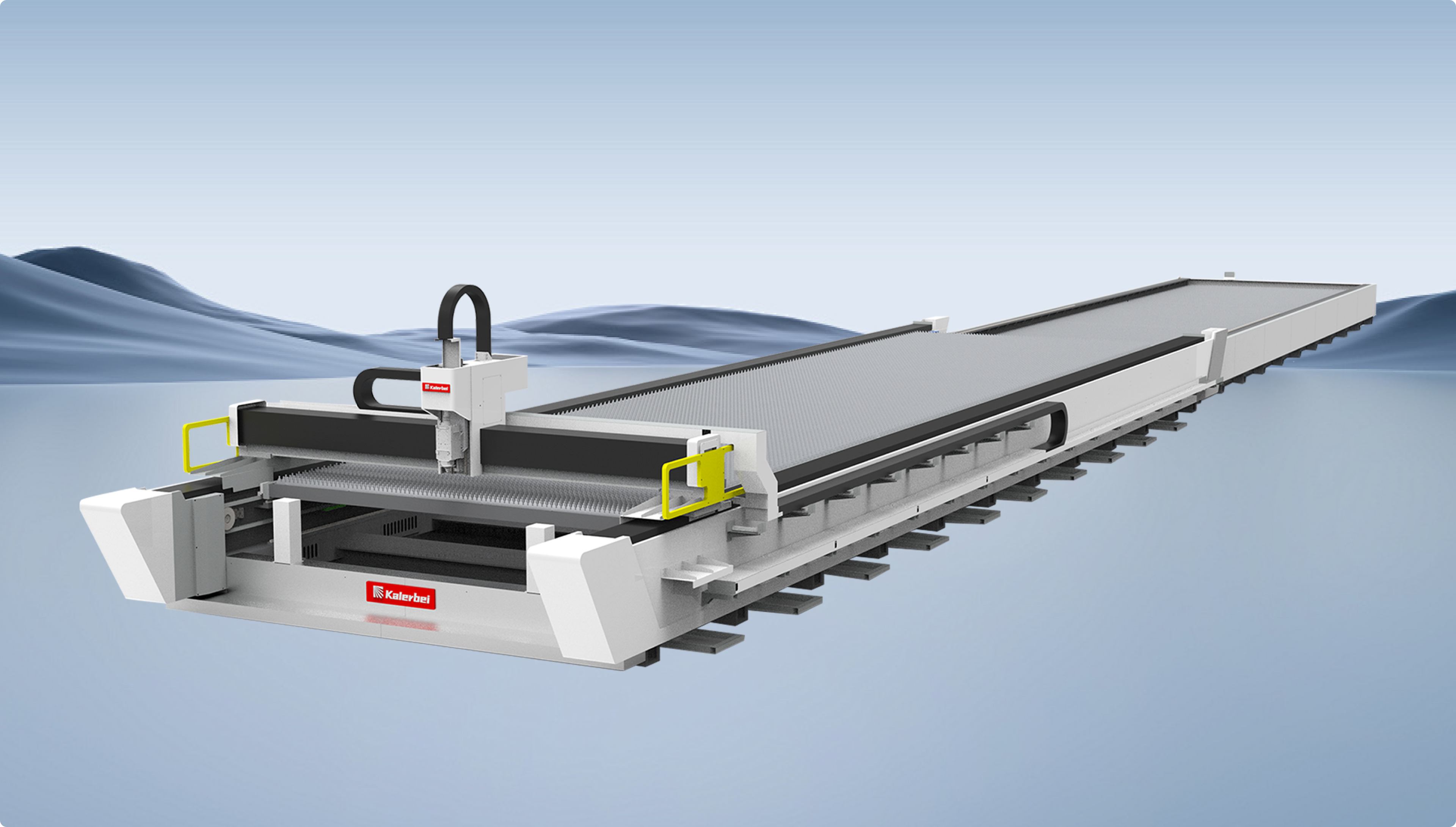 Высокопроизводительный станок для резки волоконным лазером серии Kalerbei H с плоской сменной платформой