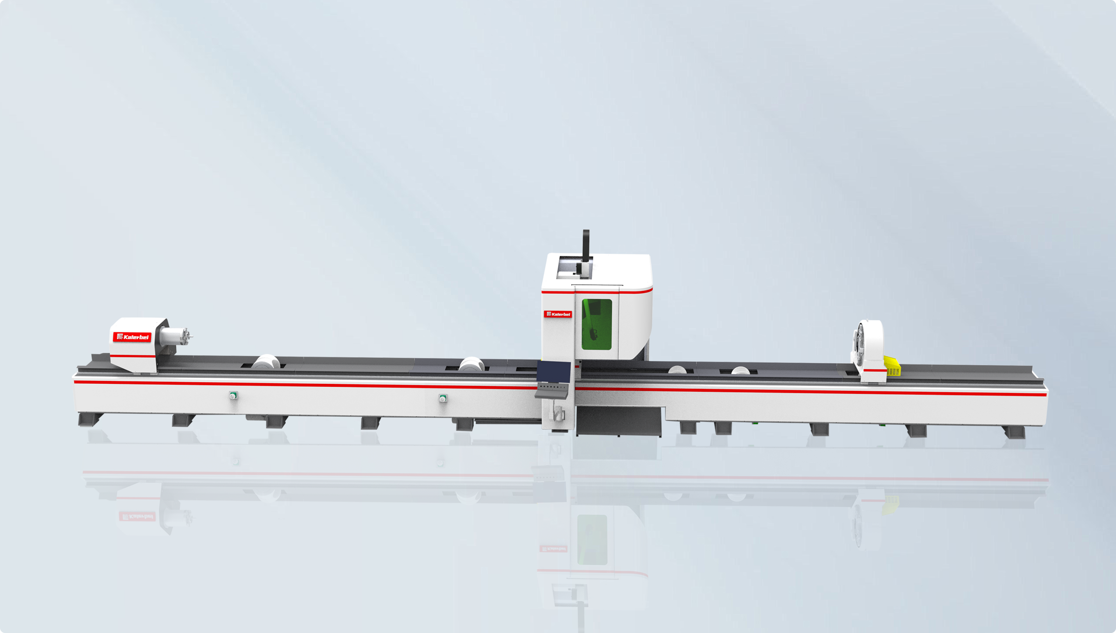 Трёхпатронный сверхмощный станок лазерной резки труб серии Kalerbei S