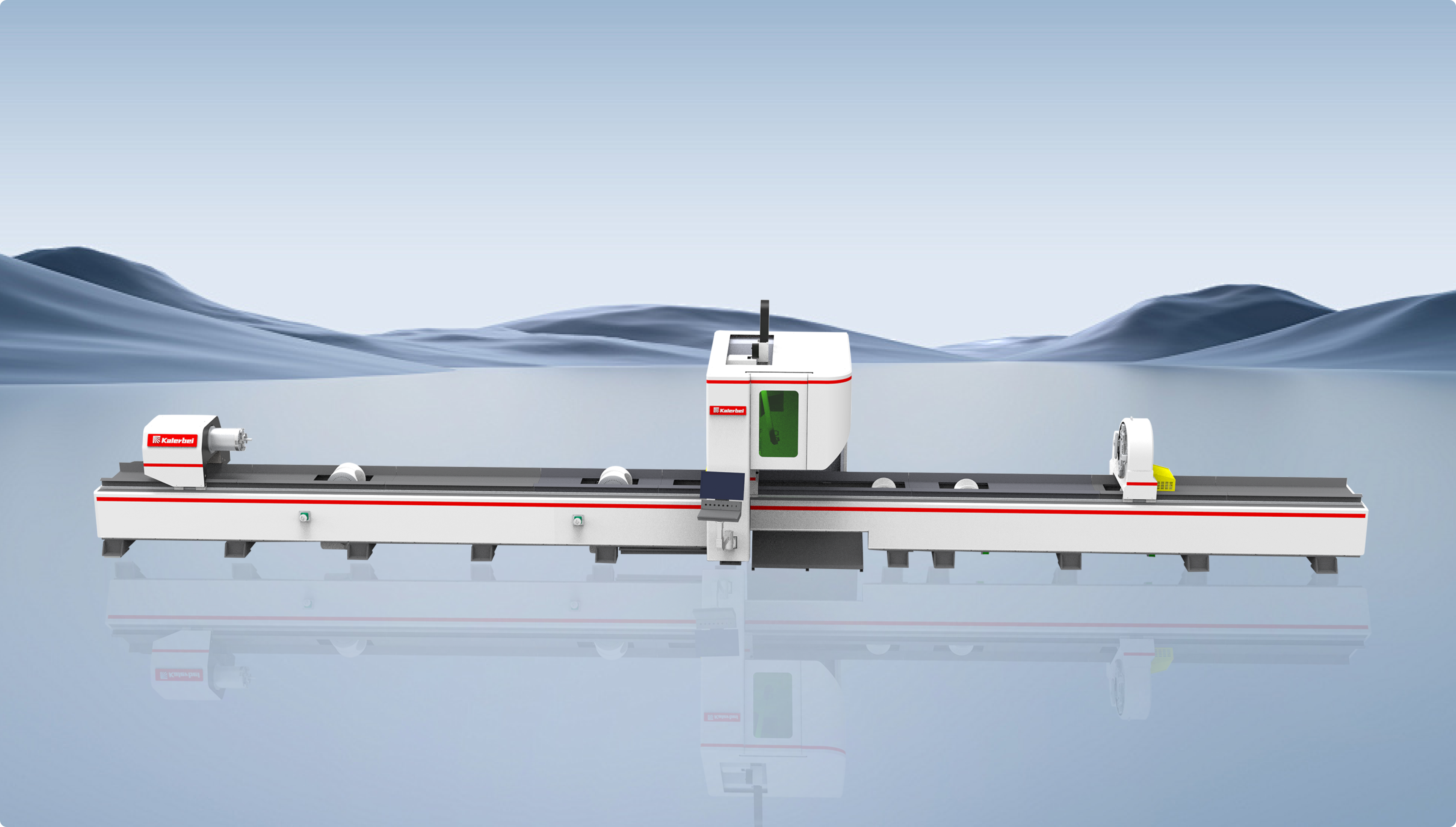 Трёхпатронный сверхмощный станок лазерной резки труб серии Kalerbei S