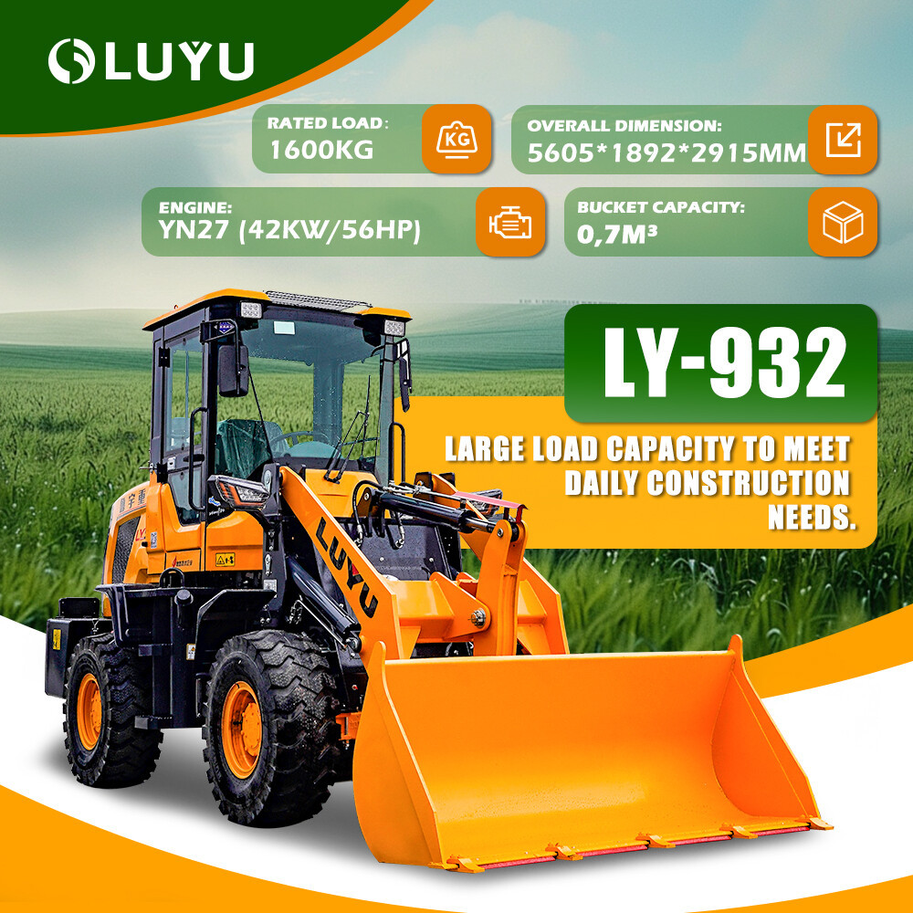 Como sobre a carregadeira de rodas LUYU LY932 1.6Ton