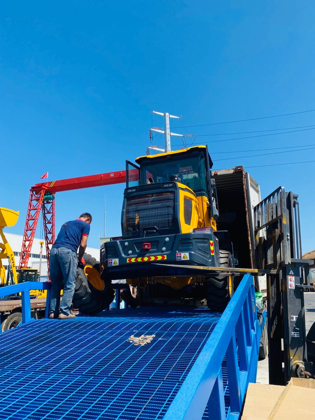 A LUYU Machinery envia carregadoras de rodas e empilhadeiras para o Brasil