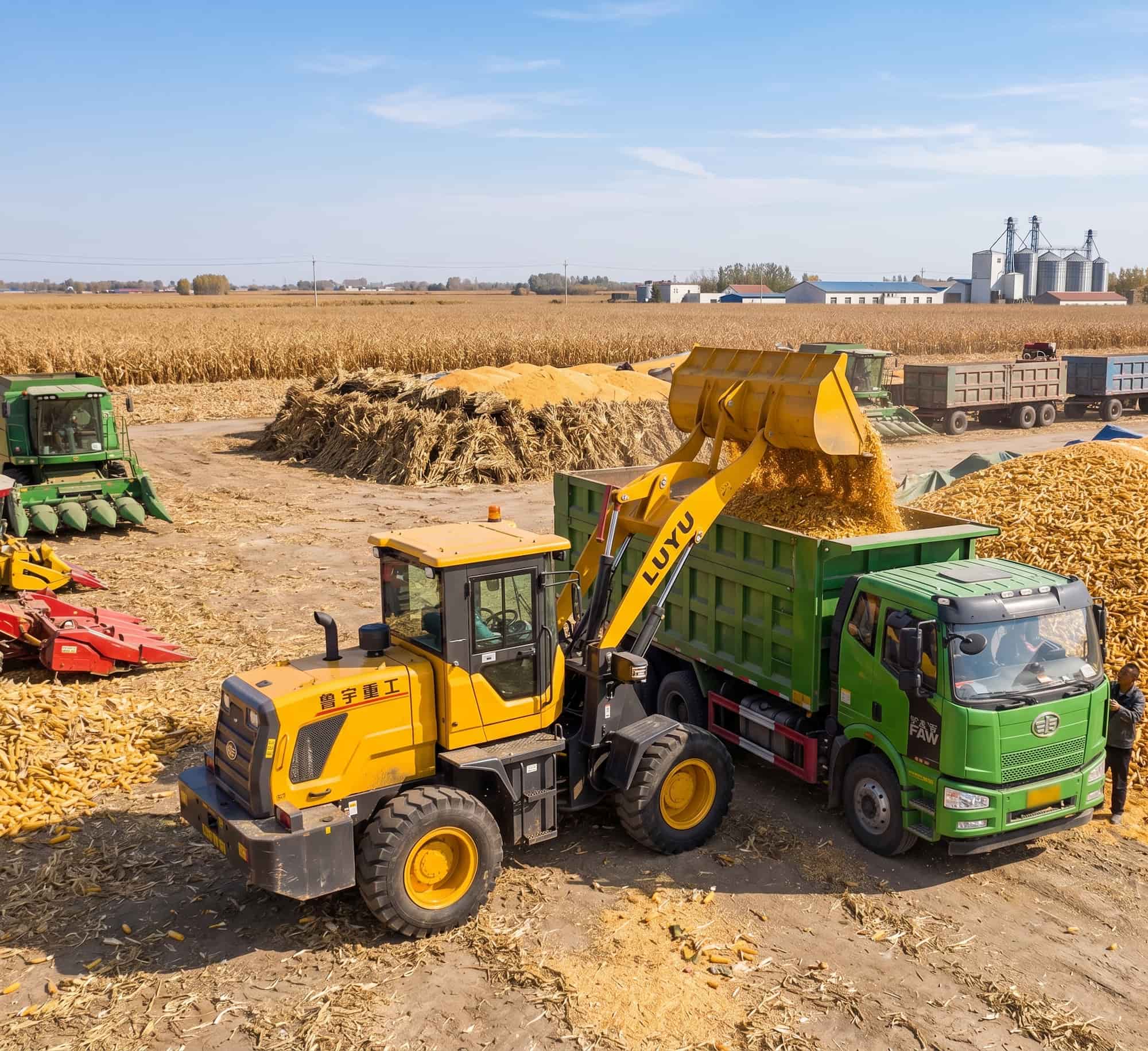 LUYU Wheel Loaders in agriculture