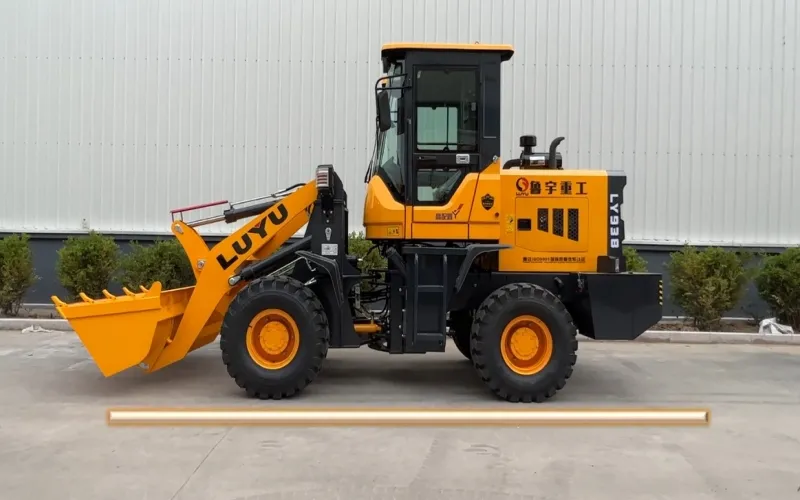 Comprobación del nivel de aceite de la cargadora de ruedas