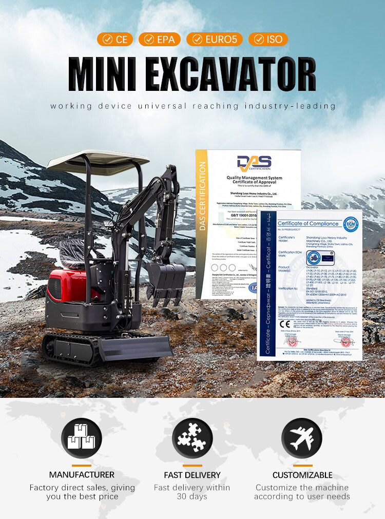 Excavadora de 1 tonelada