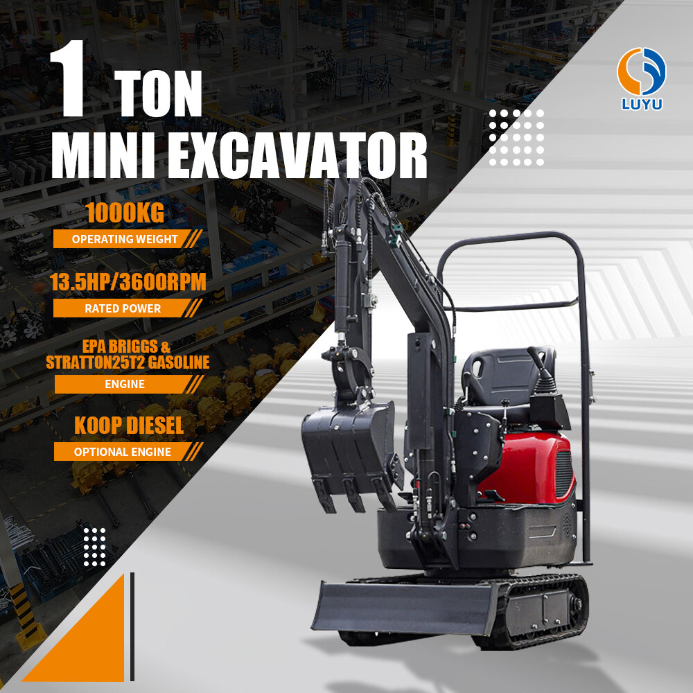Miniexcavadora de 1 tonelada compatible con EPA y Euro V