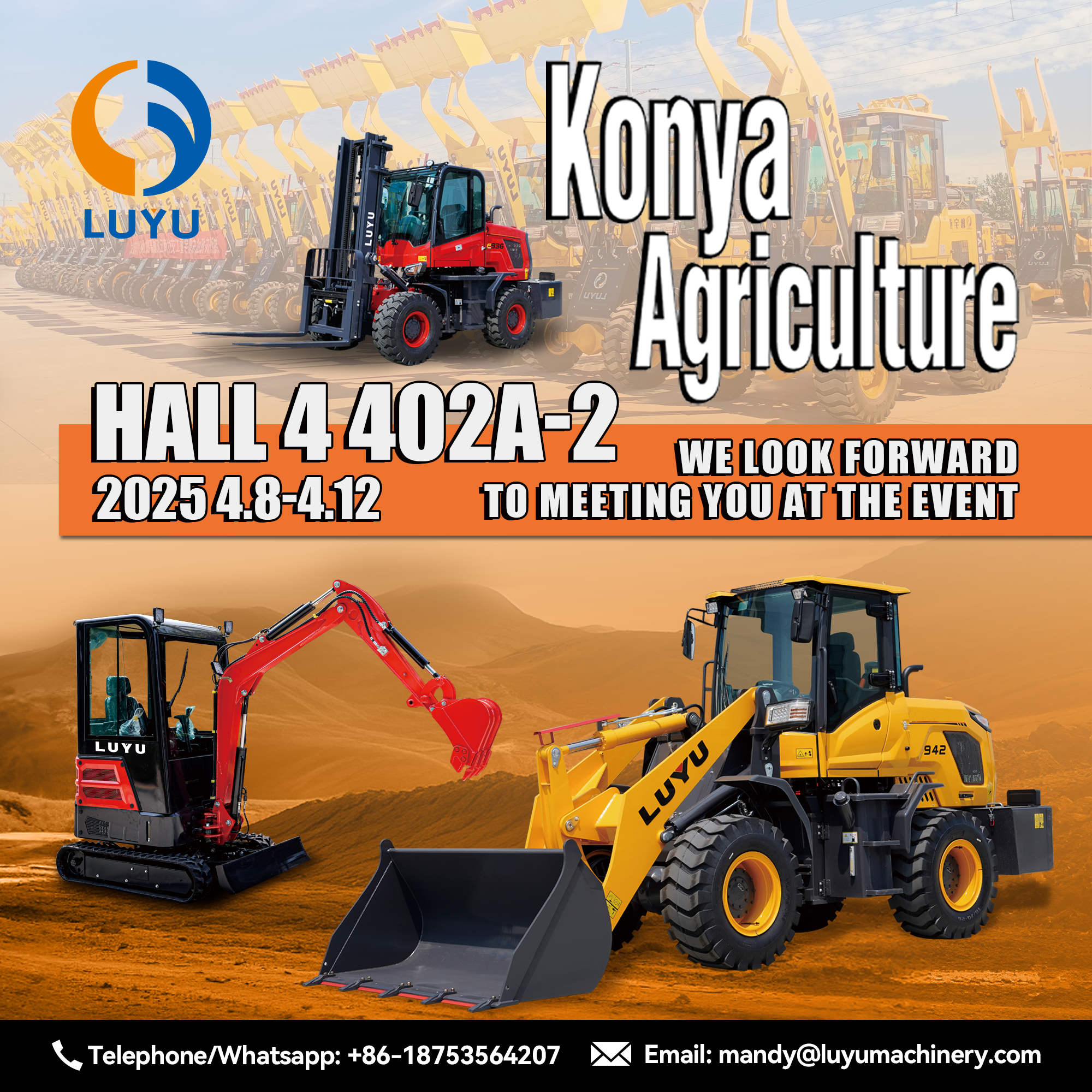 LUYU le invita a la Feria de Maquinaria Agrícola de Konya (Turquía)