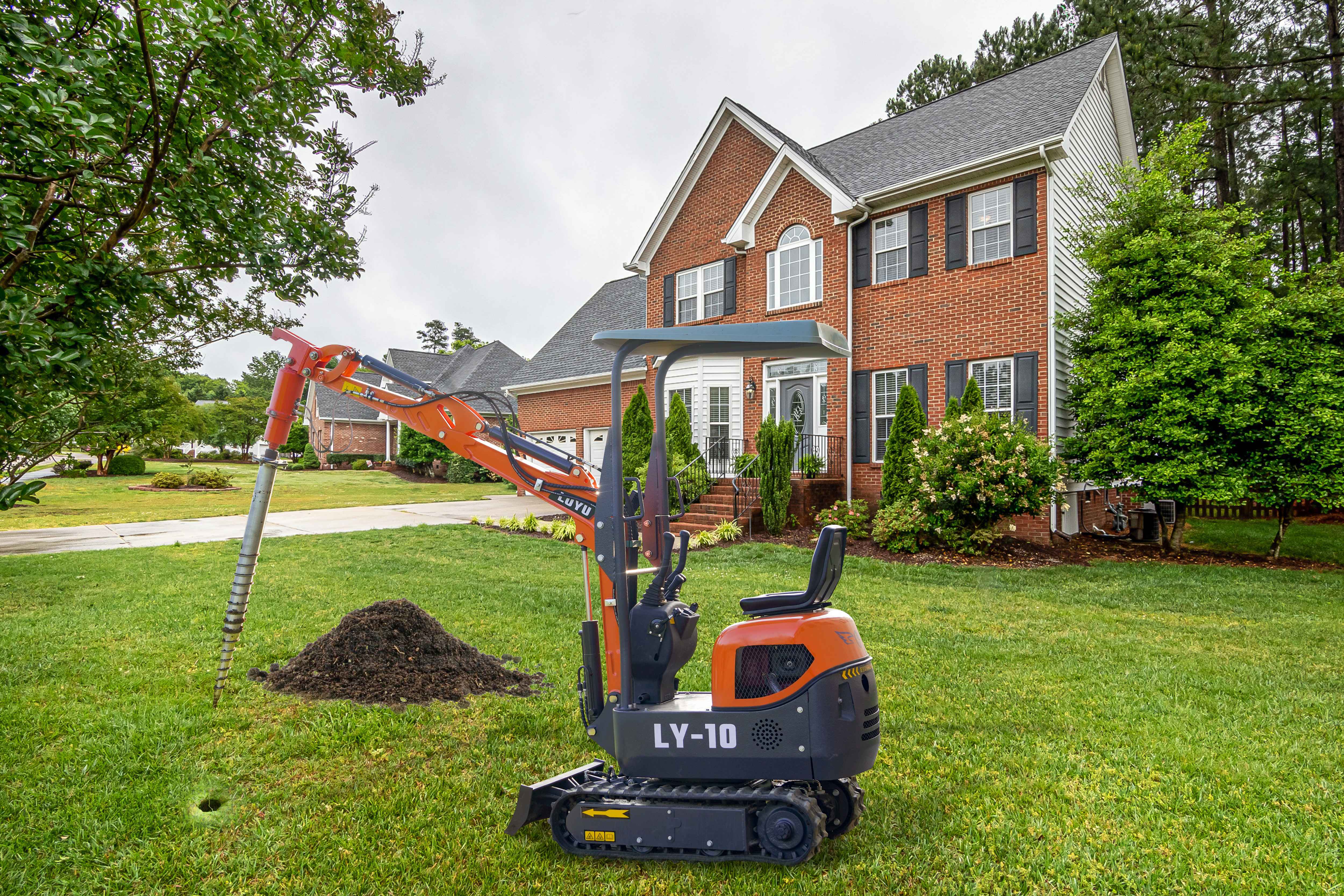 Miniexcavadoras en jardinería