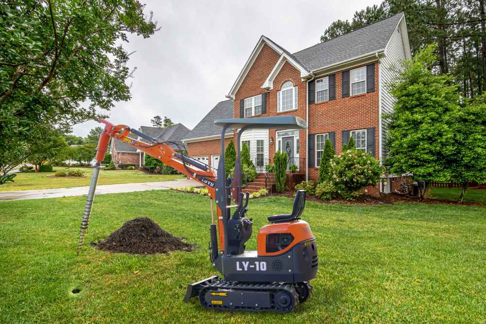 Miniexcavadoras en jardinería