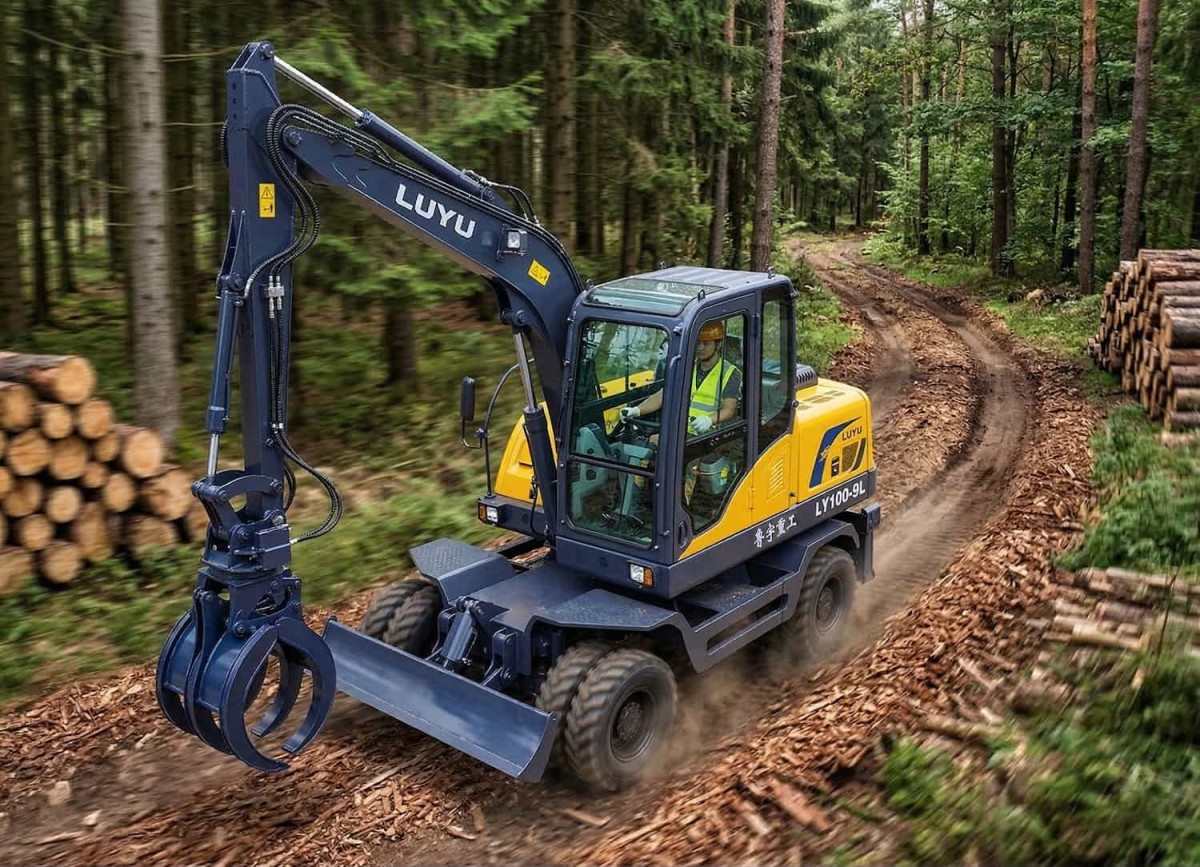Luyu excavadora sobre ruedas LY100Z