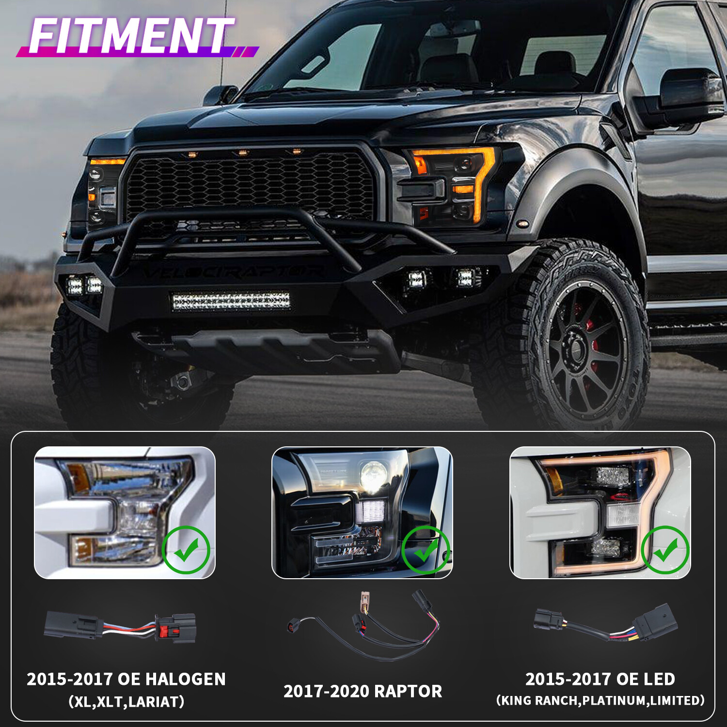 Ford F150 Headlight LHD 2015-2020 Full LED