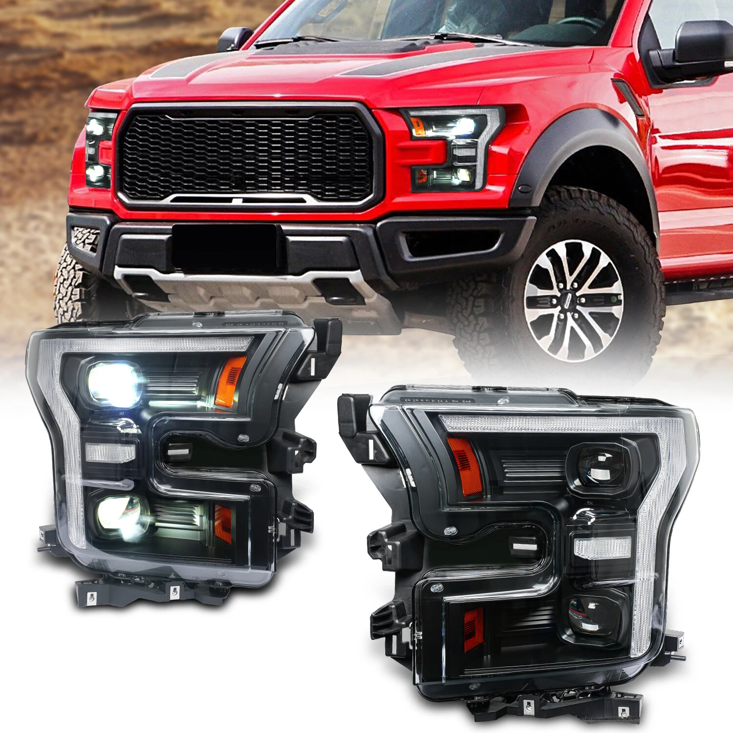 Ford F150 Headlight LHD 2015-2020 Full LED