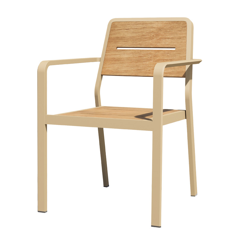 Aquila Plastic Wood Dining Table and Chair