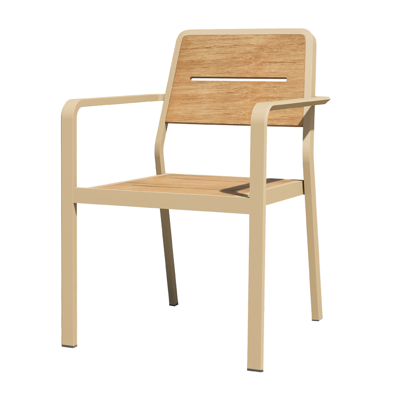 Aquila Plastic Wood Dining Table and Chair