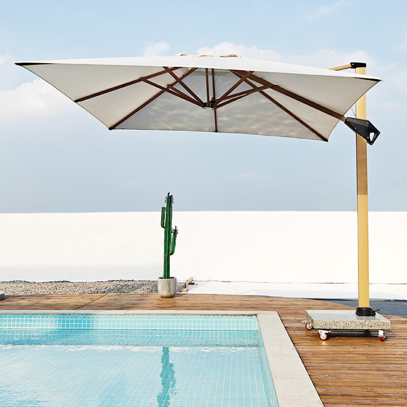 Wood grain Roman umbrella