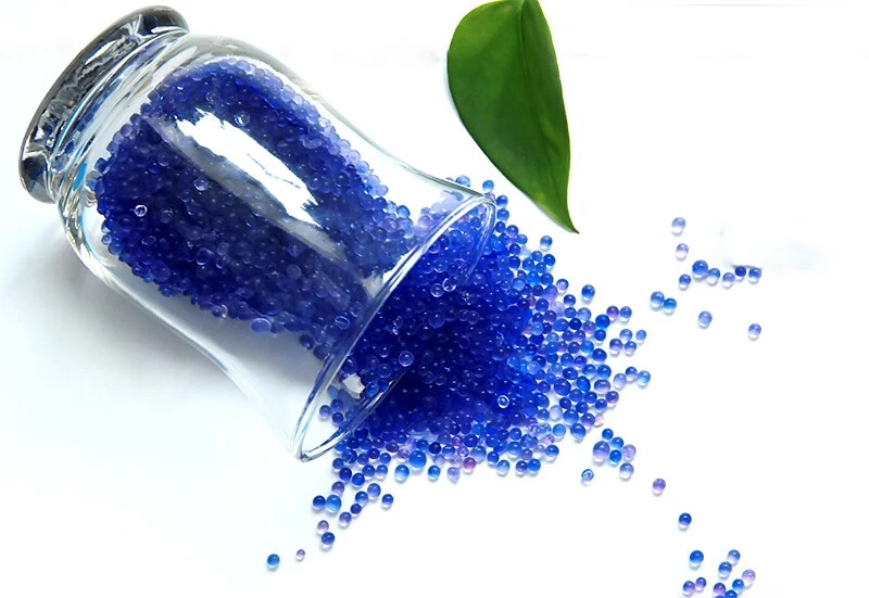 Blue indicator silica gel beads