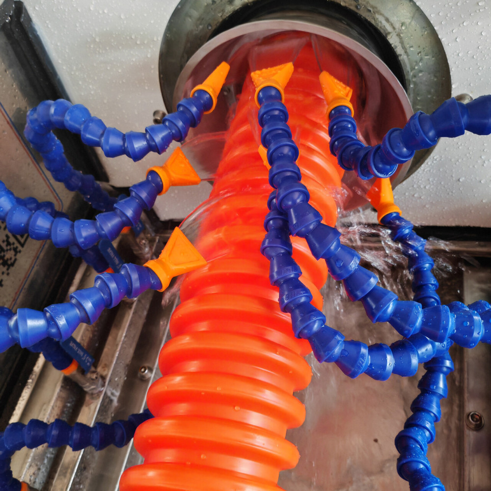 Configuration and parameters related to PE carbon spring pipe machine