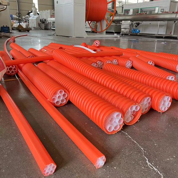 PE carbon spiral power communication buried pipe equipment process and raw materials