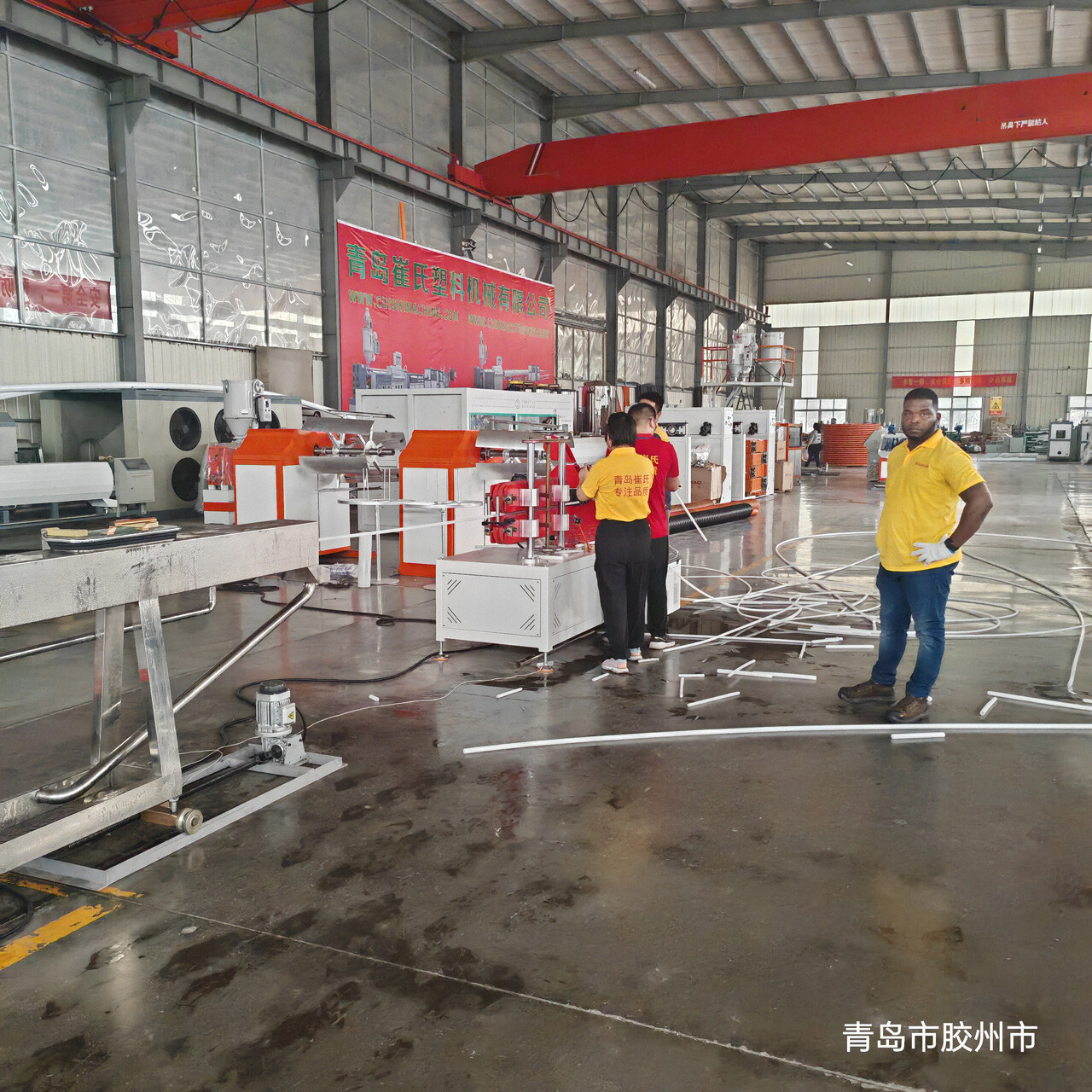 On-Site Acceptance Of The PE Pipe Production Line By Foreign Customers