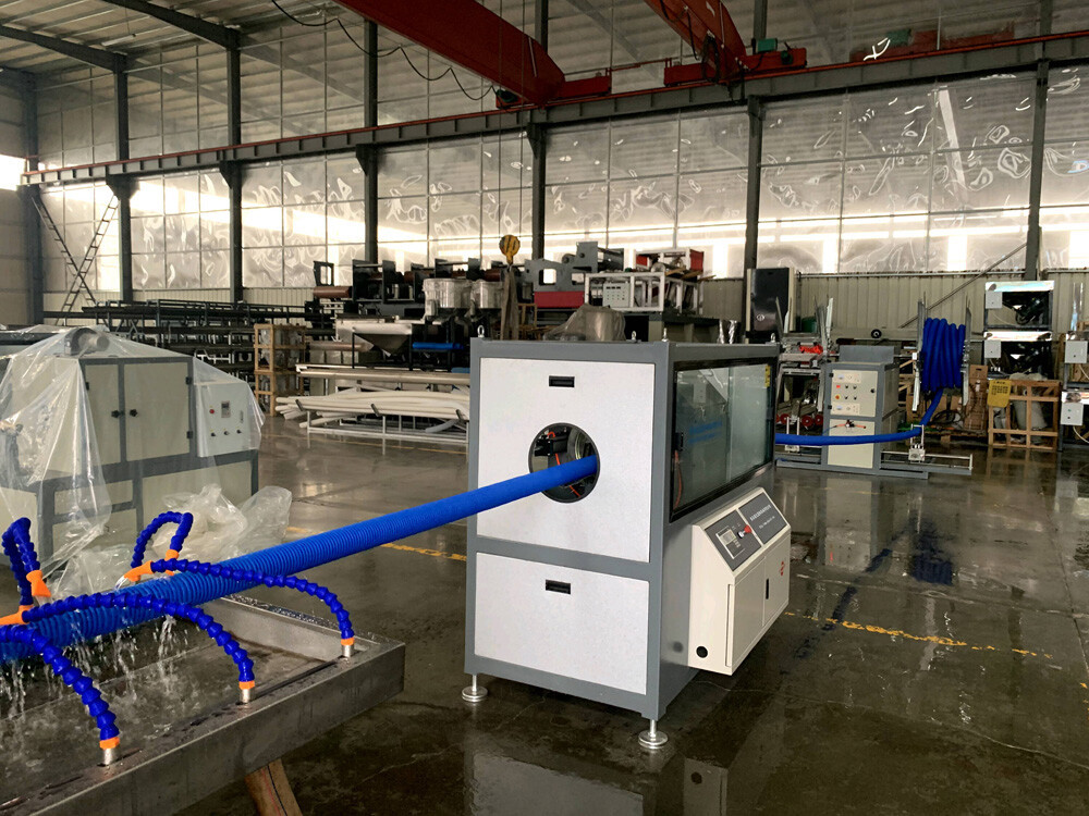 The technological features of PE/HDPE/PVC double wall corrugated pipe making production machine