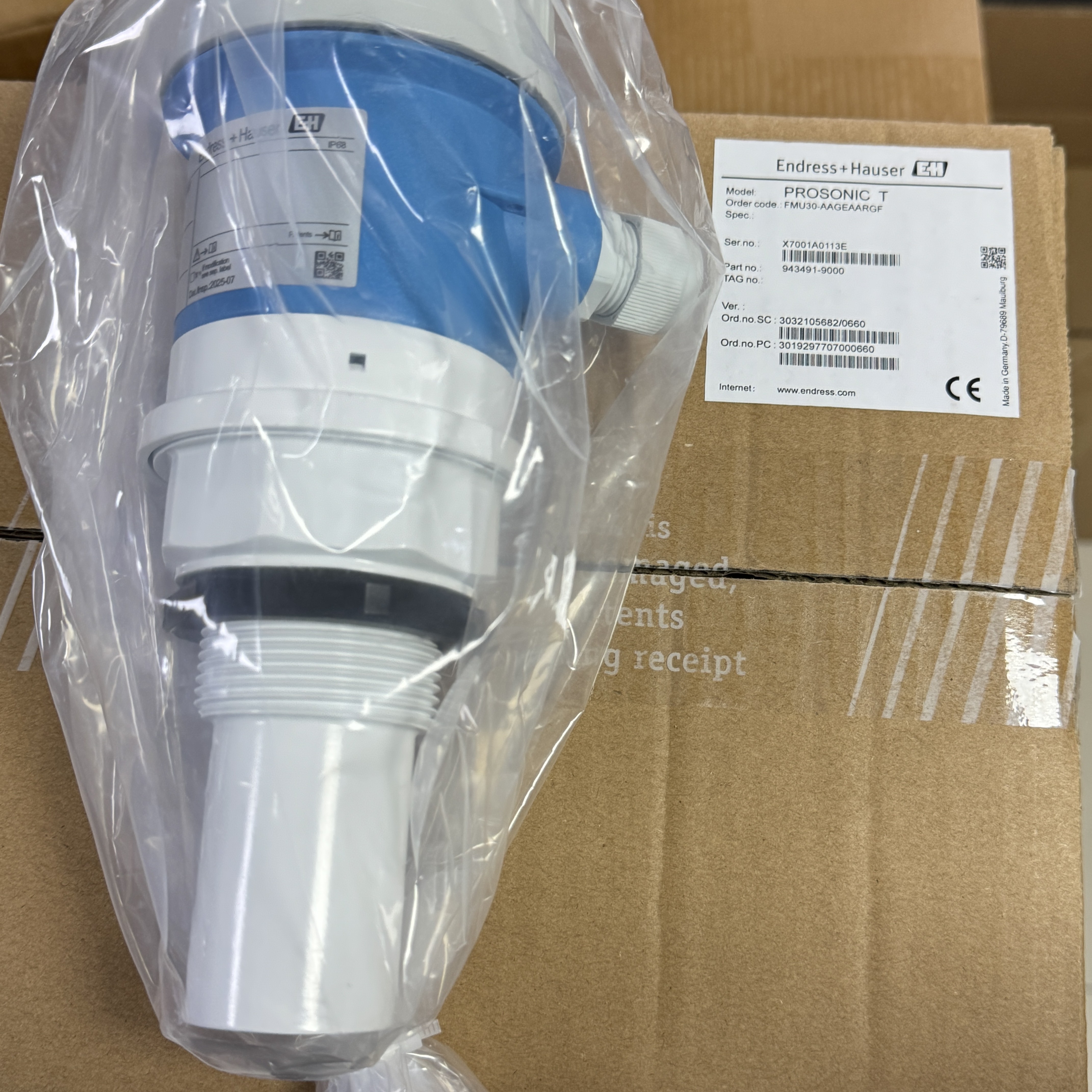 E+H FMU30 Radar Level Transmitter 4-20mA Output 24GHz Non-Contact Tank Level Sensor with HART Protocol