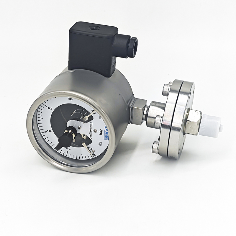 WIKA Bourdon tube pressure gauge with switch electrical contact stainless steel PSG23.100