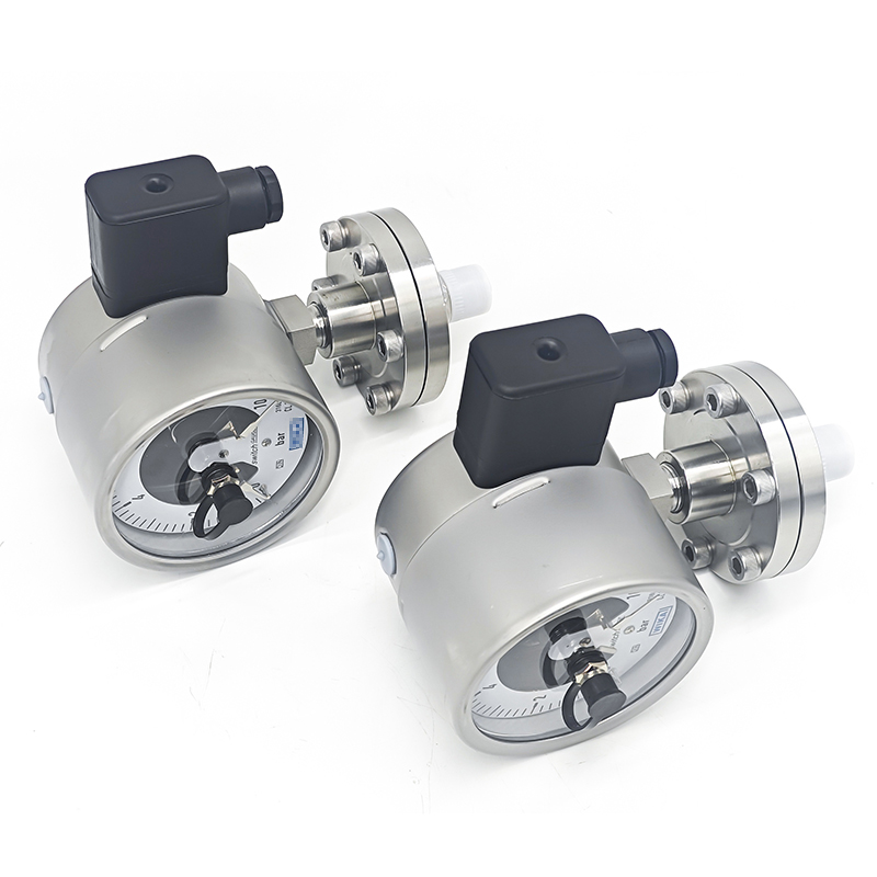 WIKA Bourdon tube pressure gauge with switch electrical contact stainless steel PSG23.100