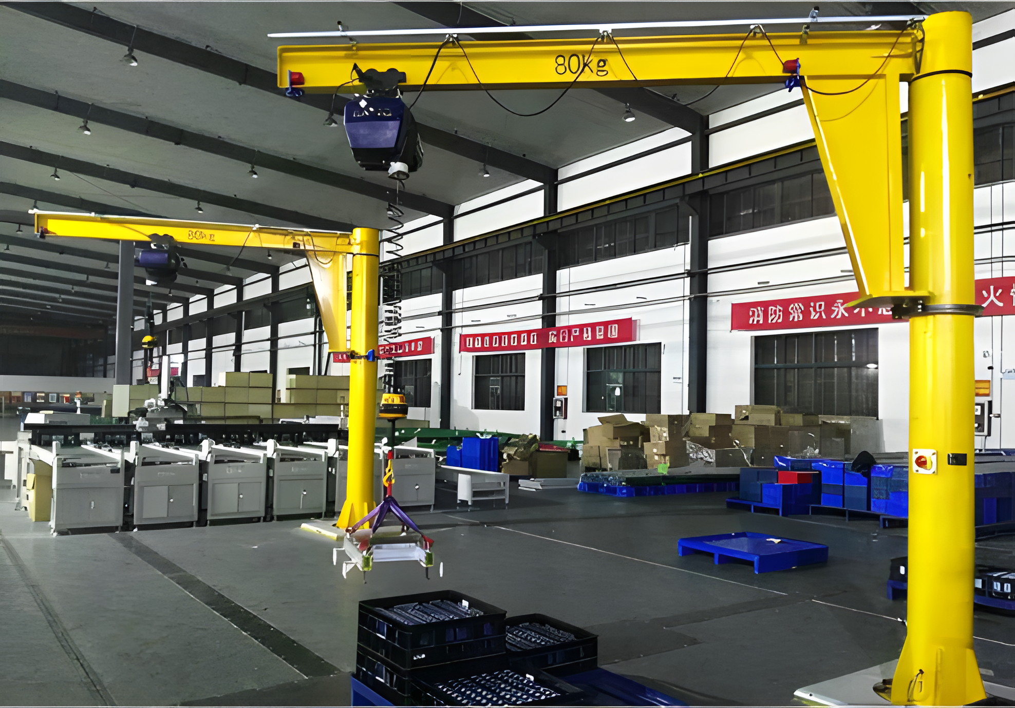 Grúa de columna tipo cantilever eléctrica de elevación ligera con brazo giratorio