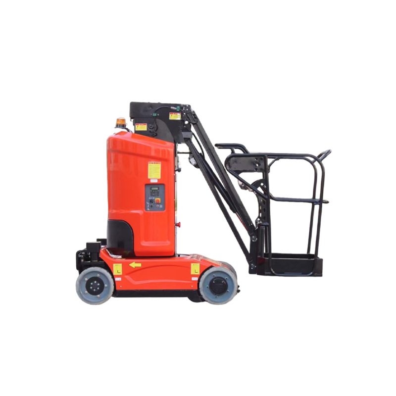 Elevador de mástil vertical de columna XUTAI-601, plataforma elevadora móvil para trabajo aéreo con mástil sobre neumáticos