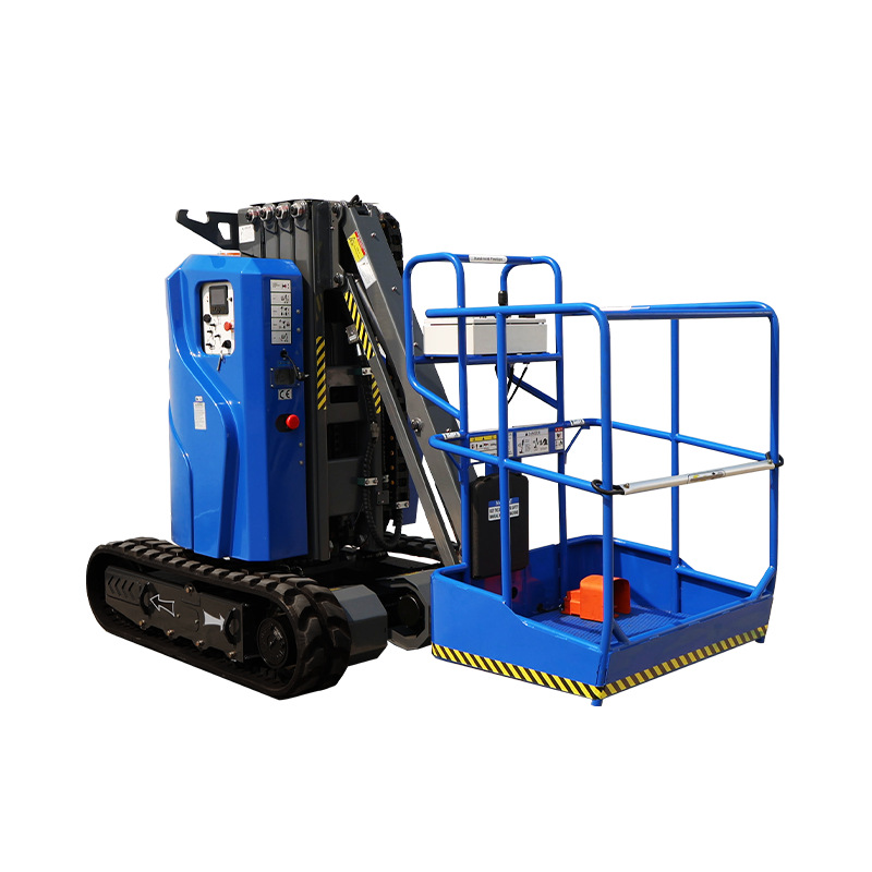 La plataforma elevadora de mástil vertical sobre orugas XUTAI-801 admite personalización, adecuada para operaciones en altura en interiores y exteriores.