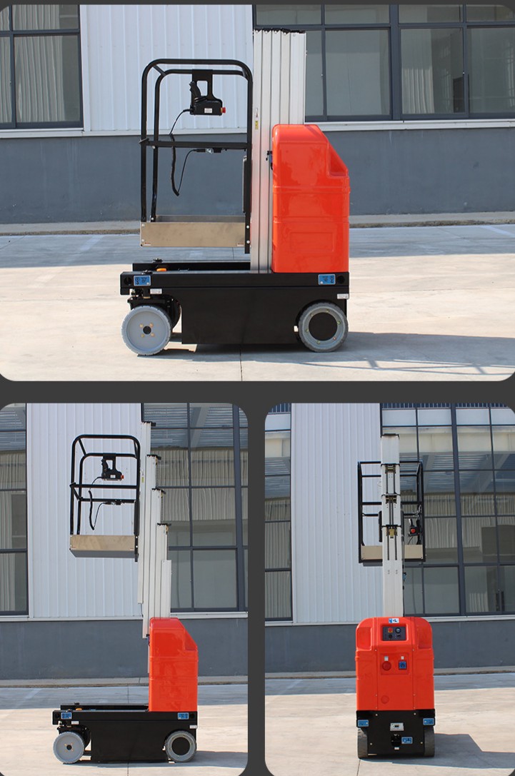 La altura de trabajo de Xutai se puede personalizar con plataformas aéreas de mástil vertical autopropulsadas de 8 m, 9 m y de una sola persona