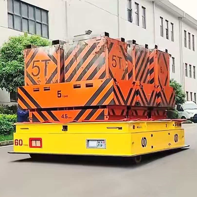 Carro de transferencia eléctrico Xutai 10T, operación simple, funcionamiento suave, mejora la eficiencia del manejo de materiales en el taller de la fábrica Carro de transferencia eléctrico sin rieles con certificación CE