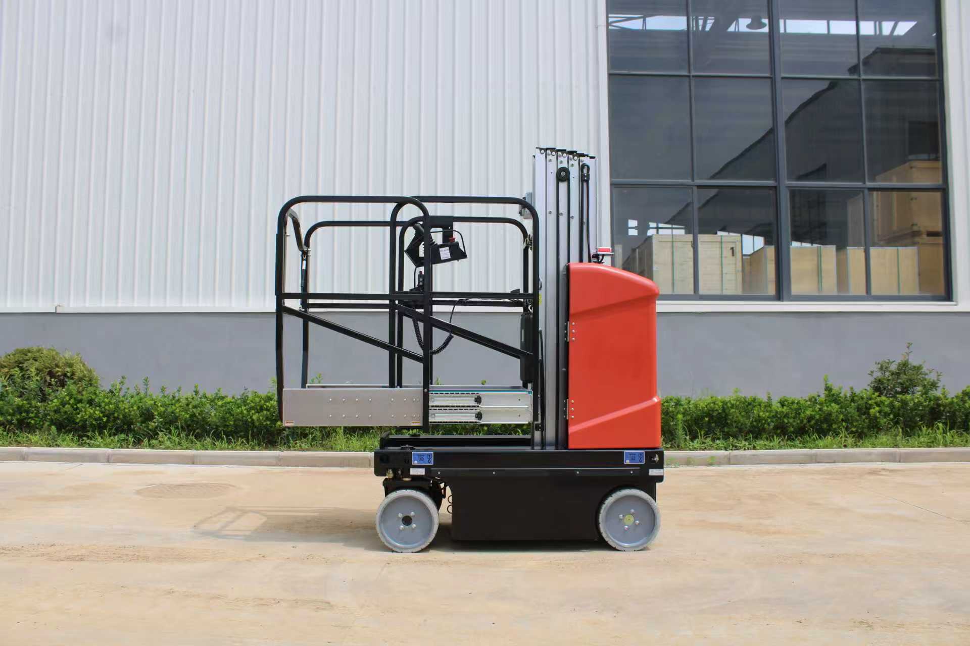 Xutai plataforma elevadora de mástil vertical autopropulsada de aleación de aluminio de alta resistencia de 7 m y 8 m, con certificación CE, diseñada para la instalación y el mantenimiento de alumbrado público